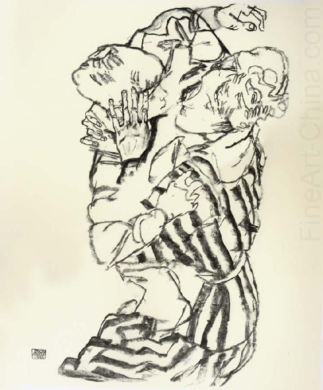Egon Schiele Aunt and Nephew oil painting picture